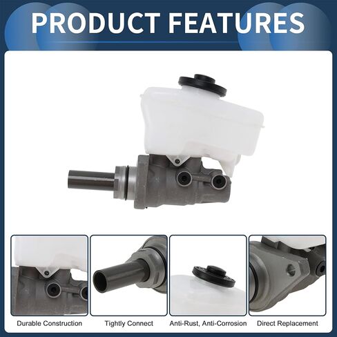 Brake Master Cylinder with Reservoir No.4702830010 for Lexus GS350 2005-2012 Hydraulic Master Cylinder Silver Tone White Aluminum Alloy Plastic 1 Pcs in Saudi Arabia