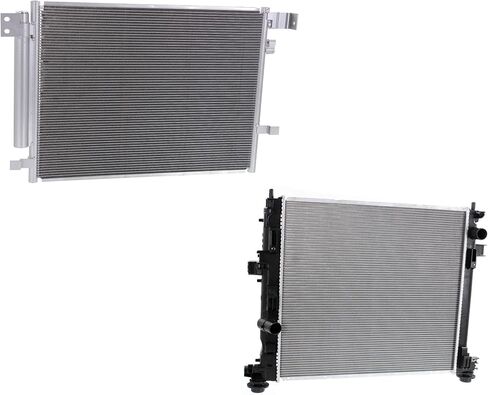A/C Condenser and Radiator Cooling Fan Kit Compatible with Cadillac ATS 2013–2015 2.0L 4-Cylinder Engine 2-Piece Set in Saudi Arabia