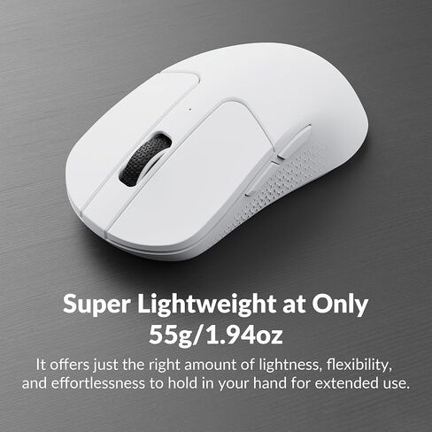 M3 Mini 4K Wireless Mouse Signature Edition 5.1/2.4 GHz/Wired Optical Mouse, Ultra-Lightweight 55g Programmable PixArt 3395 Sensor with up to 26,000 DPI/ 650 IPS for Windows Mac Linux - Black in Kuwait