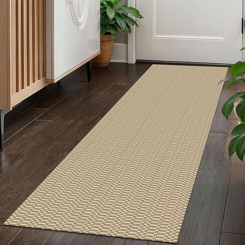 KOZYFLY Washable Runner Rug 2x6 Ft Runners for Hallways Kitchen Runners with Rubber Backing Braided Cotton Entryway Runner Indoor, Floor Carpet for Hallway Kitchen Entryway Bedroom, Green in Saudi Arabia