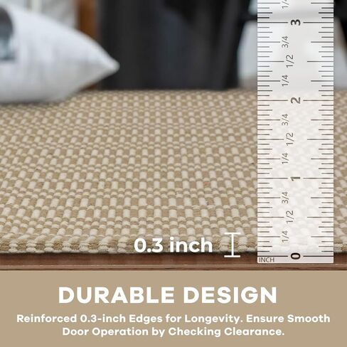 KOZYFLY Washable Runner Rug 2x6 Ft Runners for Hallways Kitchen Runners with Rubber Backing Braided Cotton Entryway Runner Indoor, Floor Carpet for Hallway Kitchen Entryway Bedroom, Green in Saudi Arabia