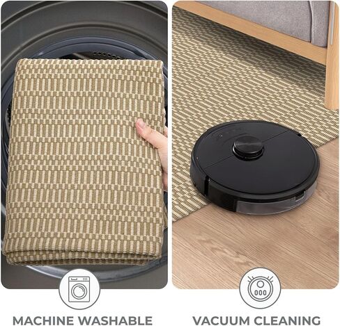 KOZYFLY Washable Runner Rug 2x6 Ft Runners for Hallways Kitchen Runners with Rubber Backing Braided Cotton Entryway Runner Indoor, Floor Carpet for Hallway Kitchen Entryway Bedroom, Green in Saudi Arabia