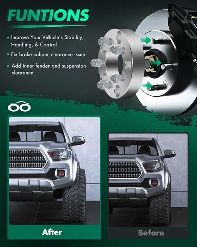 SCITOO 4X 1.5 inch 5 Lug Wheel Spacers Adapters 5x5.5 to 5x4.5 5x139.7mm to 5x114.3mm Compatible with F100 E100 Econoline Wheel Spacers for Ramcharger Wheel Spacers with 1/2 Studs in Saudi Arabia
