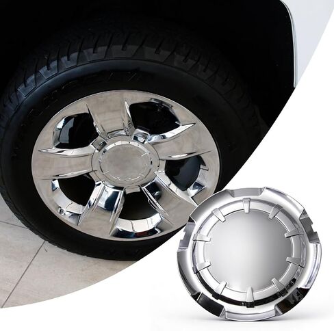 1PC New Chrome Wheel Center Cap Cover #5651 Fits Silverado Tahoe Suburban LTZ 2015-2018 | Compatible with 20"x9" 5-Spoke Factory Wheels | Replaces Part# 20942001 in Saudi Arabia