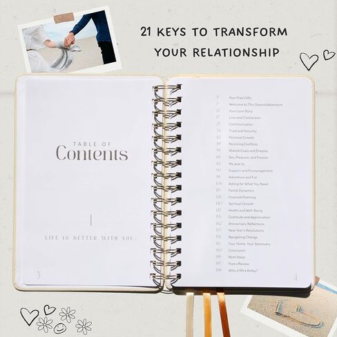 Couples Journal: 21 Ways to Grow Your Love, Relationship & Marriage, Therapy Workbook, 72 Date Night Activities, Improve Couple Communication & Adventure, Anniversary Engagement & Wedding Gifts in Saudi Arabia