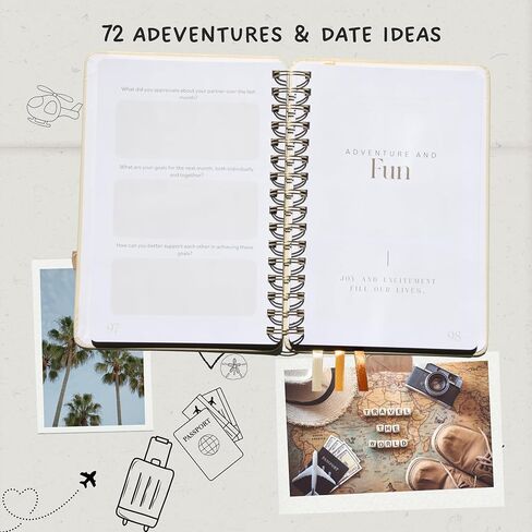 Couples Journal: 21 Ways to Grow Your Love, Relationship & Marriage, Therapy Workbook, 72 Date Night Activities, Improve Couple Communication & Adventure, Anniversary Engagement & Wedding Gifts in Saudi Arabia