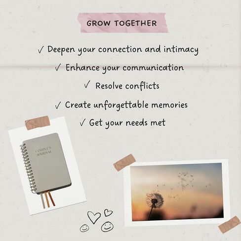 Couples Journal: 21 Ways to Grow Your Love, Relationship & Marriage, Therapy Workbook, 72 Date Night Activities, Improve Couple Communication & Adventure, Anniversary Engagement & Wedding Gifts in Saudi Arabia