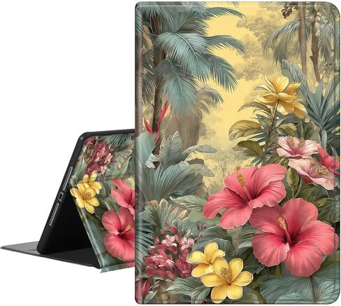 for Amazon Fire HD 10 Tablet Case with Auto Wake/Sleep Flexible-Angle Viewing Stand Ultra Thin Lightweight Hard Back Shell for Fire HD 10 Case for Women, Roses in The Rain in Saudi Arabia