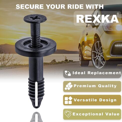 Rexka 10 قطع من مشابك تثبيت لوحة الكسوة دفع نوع برشام لفورد N807577-S N808331-S Aerostar Windstar E150 E250 E350 Super Duty N807577S N808331S عتبة الباب لوحة برشام in Saudi Arabia