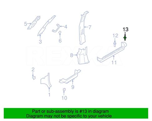 Rexka 10 قطع من مشابك تثبيت لوحة الكسوة دفع نوع برشام لفورد N807577-S N808331-S Aerostar Windstar E150 E250 E350 Super Duty N807577S N808331S عتبة الباب لوحة برشام in Saudi Arabia