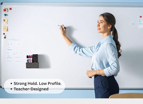 Corbie Magnetic Dry Erase Marker Holder for Whiteboard, Fridge, Locker with Eraser Slot, Low-Profile Organizer, Non-Slip Silicone Pads, Holds 6 Markers and 1 Eraser (Glossy Green) in Saudi Arabia