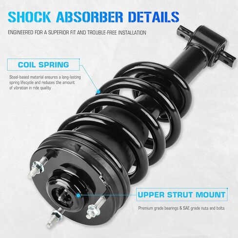 139105 Front Quick Struts Shocks w/Coil Springs for Chevy Chevrolet Silverado/GMC Sierra 1500 2007-2013, Shock Absorbers Assemblies 2008 2009 2010 2011 2012 in Saudi Arabia
