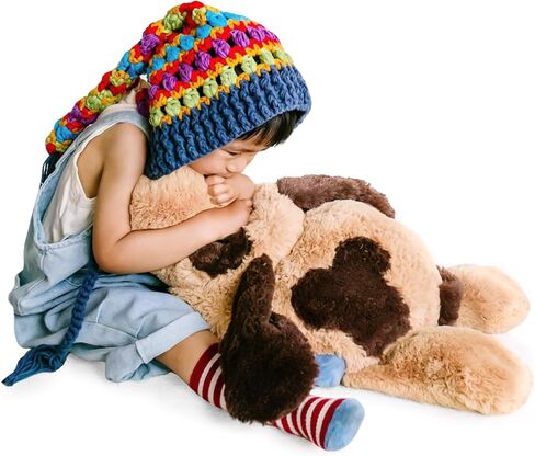 لعبة قطيفة على شكل كلب محشو لابرادور ريتريفر حيوان محشو قابل للاحتضان للأطفال والبنات والأولاد وأعياد الميلاد مقاس 76.2 سم بني in Kuwait