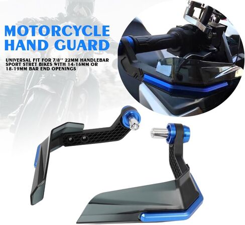 دراجة نارية اليد الحرس Handguard درع يندبروف العالمي صالح للانتصار النصر أبريليا BMW بينيلي كاواساكي ياماها سوزوكي هوندا دوكاتي دانكارو دراجة نارية أجزاء الدراجة الترابية (الأزرق) in Kuwait