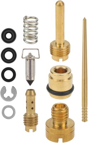 Carburetor Carb Rebuild Repair Kit 1987-2006,Fuel Petcock Valve Switch,Intake Boot Rubber Carb Air Cleaner and New Genuine Recoil Pull Start Starter Gasket 87-06#B110 for Suzuki LT80 Quadsport in Saudi Arabia