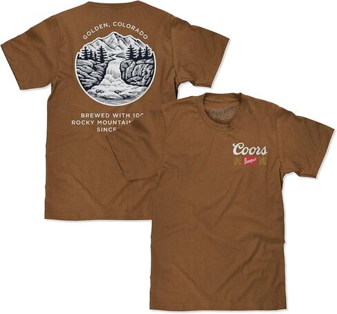 Tee Luv Men's Coors Banquet Shirt - Golden Colorado Front and Back Beer Shirt in Kuwait