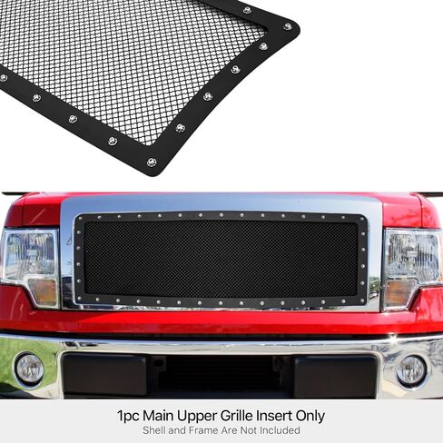 APS متوافق مع Ford F-150 2009-2014 كل الطراز الرئيسي العلوي من الفولاذ المقاوم للصدأ الكروم شبكة أمامية شواء إدراج F76632T in Saudi Arabia