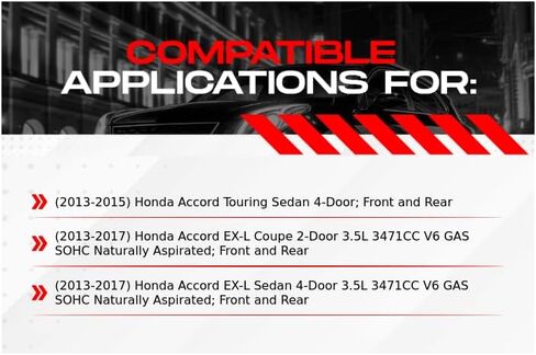 طقم فرامل أمامية وخلفية R1 Concept لسيارة هوندا أكورد 2013-2017| دوارات الفرامل المشقوقة المحفورة| طقم دواسات ووسادات الفرامل السيراميكية| الأجهزة متضمنة in Kuwait