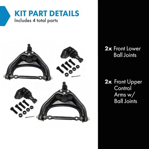 TRQ Front Suspension Kit Ball Joint Control Arm with Ball Joint Compatible with 2000-2002 Dodge Ram 2500 Ram 3500 in Saudi Arabia