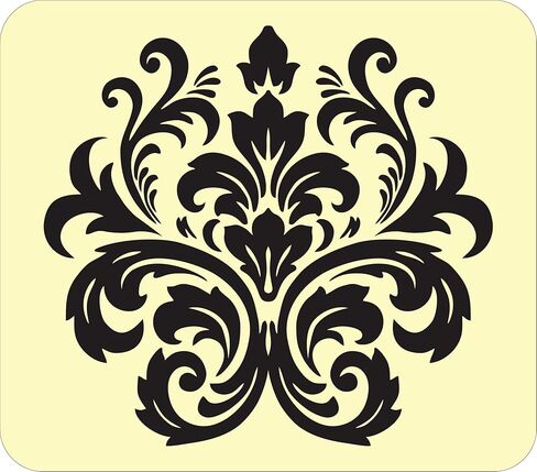 Damask Element 3 Stencil Template – 10 x 9 Reusable Mylar Design for Wall Art, Furniture, Crafts & DIY Projects – Durable & Washable – The Artful Stencil in Saudi Arabia