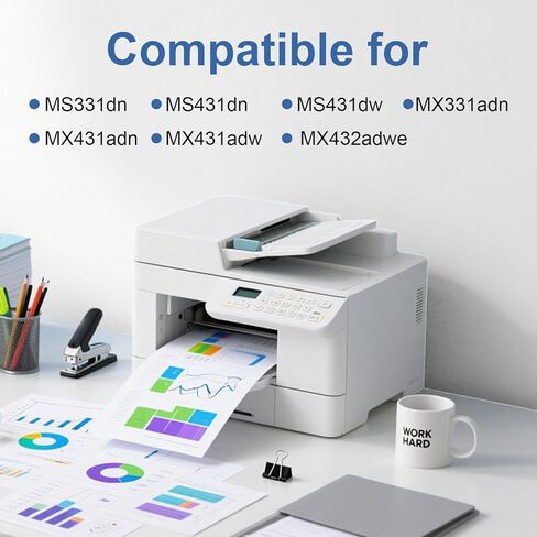 خرطوشة حبر سوداء 55B1H00 55B1000 MS331dn متوافقة مع حبر Lexmark 55B1H00 MS431dn للطابعة MS431dw MX331adn MX431adn MX431adw MX432adwe in Kuwait