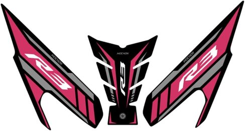 ALmart Motorcycle Fuel Tank Sticker Decal Knee Grip Traction Pad Protector Compatible with Yamaha YZF-R3 2019+ (Type4) in Saudi Arabia