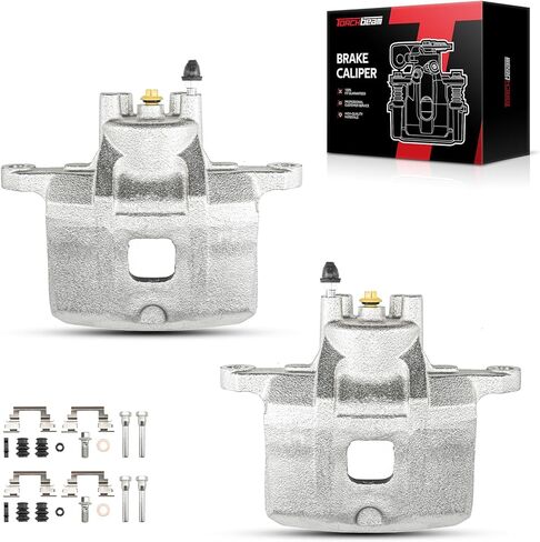 Torchbeam 2 قطعة للسائق الخلفي وفرجار الفرامل الجانبية للراكب لسيارة Honda Acura لـ 2008-2012 Accord، 2009-2014 TSX، مجموعة فرجار فرامل القرص مع استبدال الدعامة #19B3358+19B3359 in Kuwait