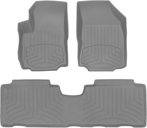 سجادات أرضية Weathertech FloorLiner HP Custom Fit لسيارة شيفروليه إكوينوكس الصف الأول والثاني (441176-1-2IM)، أسود in Kuwait