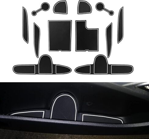 2025 2024 Sonata Door Slot Mats Console Liners for 2024 2025 Hyundai Sonata Accessories Center Console Liner Inserts for 2024 Hyundai Sonata Door Slot Mats Non-Slip Anti-dust Rubber Mats Red 15Pcs/Set in Saudi Arabia