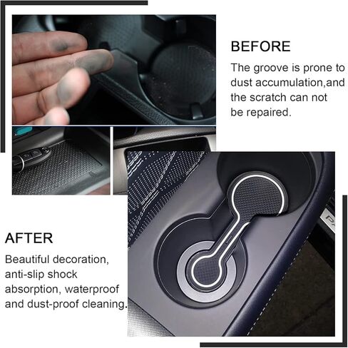 2025 2024 Sonata Door Slot Mats Console Liners for 2024 2025 Hyundai Sonata Accessories Center Console Liner Inserts for 2024 Hyundai Sonata Door Slot Mats Non-Slip Anti-dust Rubber Mats Red 15Pcs/Set in Saudi Arabia