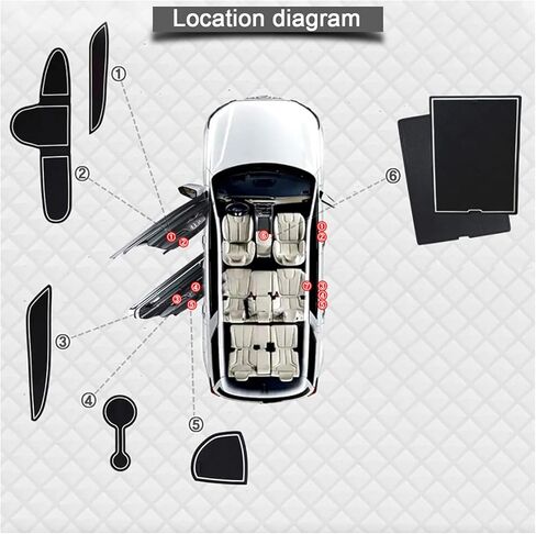 2025 2024 Sonata Door Slot Mats Console Liners for 2024 2025 Hyundai Sonata Accessories Center Console Liner Inserts for 2024 Hyundai Sonata Door Slot Mats Non-Slip Anti-dust Rubber Mats Red 15Pcs/Set in Saudi Arabia