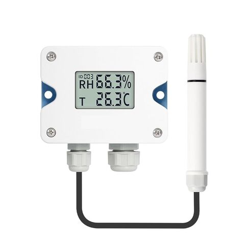LFH10A 4-20mA/0-10V Temperature and Humidity Sensor Transmitter Small Volume Probe Wall-Mounted Duct Waterproof Temperature and Humidity Meter(Ducted with Display) in Saudi Arabia