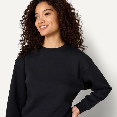 Amazon Essentials x Sofia Grainge Women's Boxy Drop Shoulder Crewneck Sweatshirt in Saudi Arabia