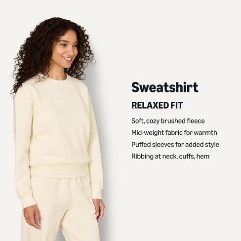 Amazon Essentials x Sofia Grainge سويت شيرت نسائي ذو أكتاف منسدلة وياقة مستديرة in Kuwait
