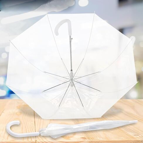 Clear Bubble Dome Wedding Umbrella Large Canopy Transparent Coverage Clear Travel Stick Umbrellas for Rain Adult Women,Umbrella-Automatic Open Grip Handle Perfect for Weddings Concert in Saudi Arabia