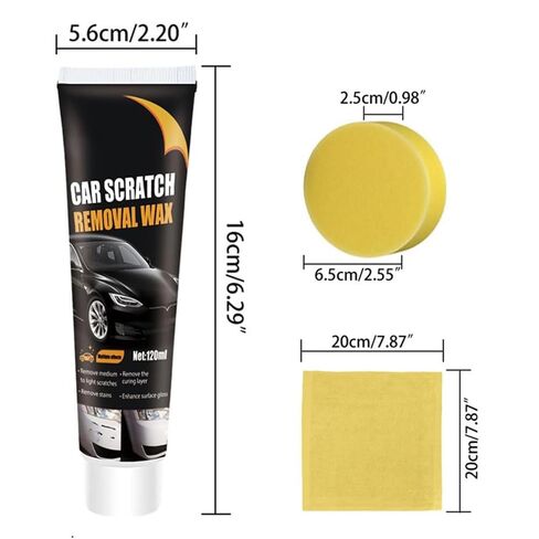Scratch Remover for Vehicles, 2025 New Car Scratch Remover, Upgrade Car Scratch Repair Paste, Car Paint Scratch Repair Polishing Wax with Wipe and Sponge for Car Vehicles Deep Scratches (1) in Kuwait