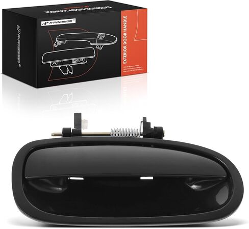 مقبض باب خارجي من جانب الركاب الخلفي الأيمن A-Premium متوافق مع Honda Civic 1996 1997 1998 1999 2000، أسود أملس، استبدال # 72640-S01-003، 72640-S04-003 in Kuwait