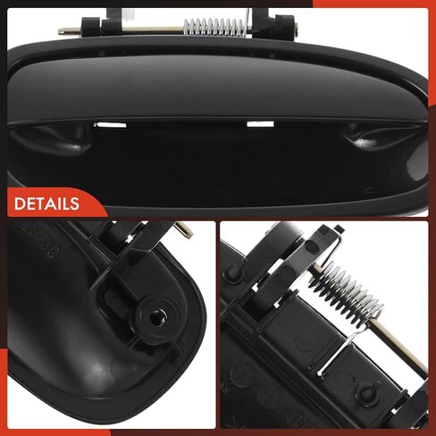 مقبض باب خارجي من جانب الركاب الخلفي الأيمن A-Premium متوافق مع Honda Civic 1996 1997 1998 1999 2000، أسود أملس، استبدال # 72640-S01-003، 72640-S04-003 in Kuwait