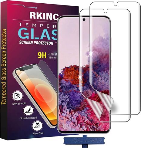 واقي شاشة RKINC [عبوة من 3 قطع] لهاتف Samsung Galaxy S21 FE 5G، واقي شاشة من الزجاج المقسى، 0.33 مم [ضمان مدى الحياة] [خالي من الفقاعات] [مضاد للخدش] [مضاد للكسر] in Kuwait