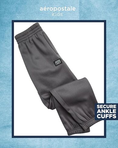 AEROPOSTALE Boys' Sweatsuit Set - 3 Piece Zip Up Hoodie, Puffer Vest and Jogger Sweatpants - Boys' Activewear Set (4-12) in Kuwait