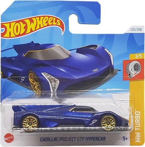 هوت ويلز - كاديلاك مشروع جي تي بي هايبر كار - HW Turbo 3/5 - HTD35 - بطاقة قصيرة - GM - أزرق معدني - ماتيل 2024-1:64 in Saudi Arabia