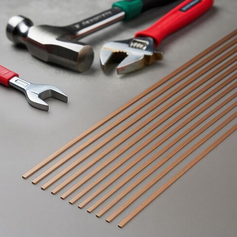 15% Silver Brazing Rods AWS BCuP-5 20 Sticks Silver Solder Phos Copper Brazing Alloys Flat Welding Rods 0.050"x1/8"x10" for Air Conditioning, Refrigerator, Cold Storage, and HVAC Units in Kuwait