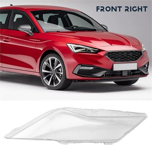 Compatible for Seat Leon 2013-2018 Car Headlamp Cover Lens Headlight Shell Plexiglass Lamp Shade Transparent Lampshade(Left) in Saudi Arabia