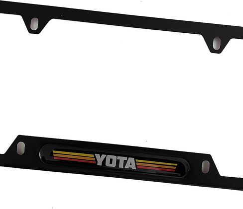 Classic Retro Color License Plate Frame for Toyota Yota Stainless Steel Car Accessories Black 2PCS in Saudi Arabia