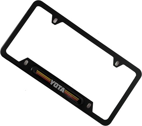 Classic Retro Color License Plate Frame for Toyota Yota Stainless Steel Car Accessories Black 2PCS in Saudi Arabia