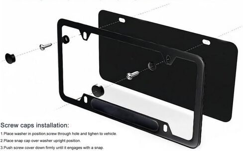 Classic Retro Color License Plate Frame for Toyota Yota Stainless Steel Car Accessories Black 2PCS in Saudi Arabia