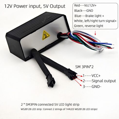 وحدة تحكم LED لإشارة الانعطاف RGB متعددة الألوان WS2812B Pixel Light Driver مناسبة للمصابيح الخلفية للسيارة DRL تعديل شريط ضوء LED الطاقة على ضوء الترحيب وميض الفرامل (SP800A-PRO) in Saudi Arabia