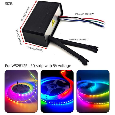 وحدة تحكم LED لإشارة الانعطاف RGB متعددة الألوان WS2812B Pixel Light Driver مناسبة للمصابيح الخلفية للسيارة DRL تعديل شريط ضوء LED الطاقة على ضوء الترحيب وميض الفرامل (SP800A-PRO) in Saudi Arabia