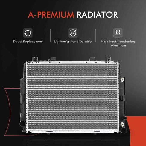 مجموعة مشعاع تبريد المحرك الممتاز مع مبرد زيت ناقل الحركة متوافق مع مرسيدس بنز CL500 98-99، S420 S500 94-99، 400SE 1992، 400SEL 500SEC 1993، 500SEL 92-93، ناقل حركة أوتوماتيكي in Kuwait