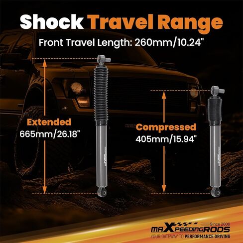 ممتص الصدمات الأمامي maxpeedingrods 0-1.5 بوصة لسيارة جيب رانجلر JL 4WD 2018-2024، إصدار G1 in Saudi Arabia